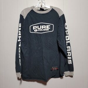 Vintage Pure Polaris Racing Long Sleeve T-Shirt Mens Medium Raglan Cotton